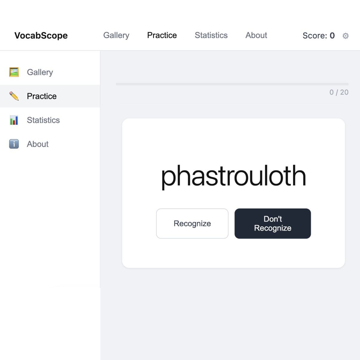 Preview of and link to vocab scope project